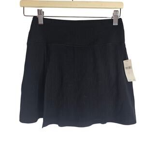 Anthropologie Year‎ Of Ours Ribbed Knit Tencel Skort Black SIze S NWT